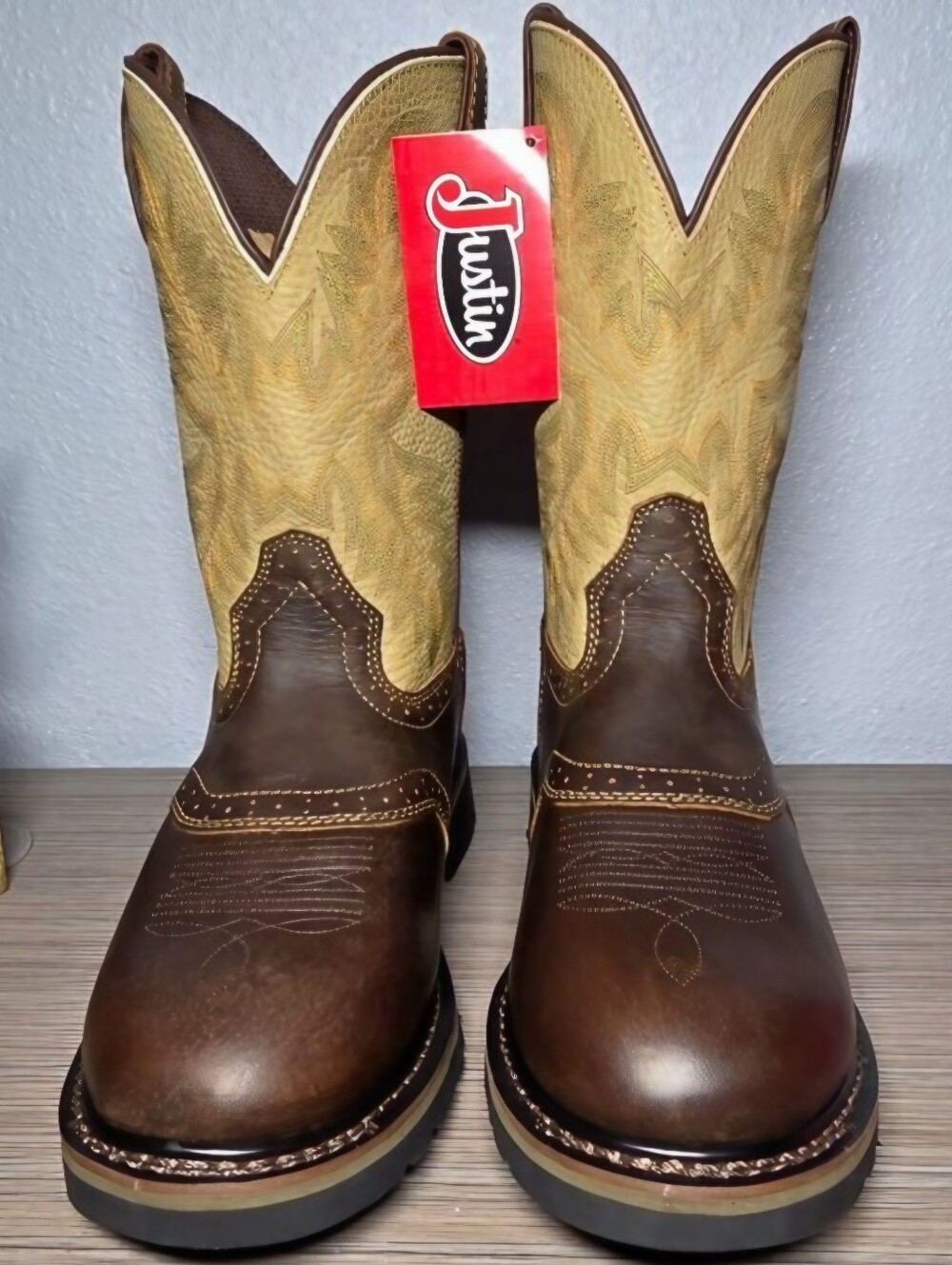 Justin SE4660 Superintendent Work Boots Slip Resistant EH Leather-Mens 11D